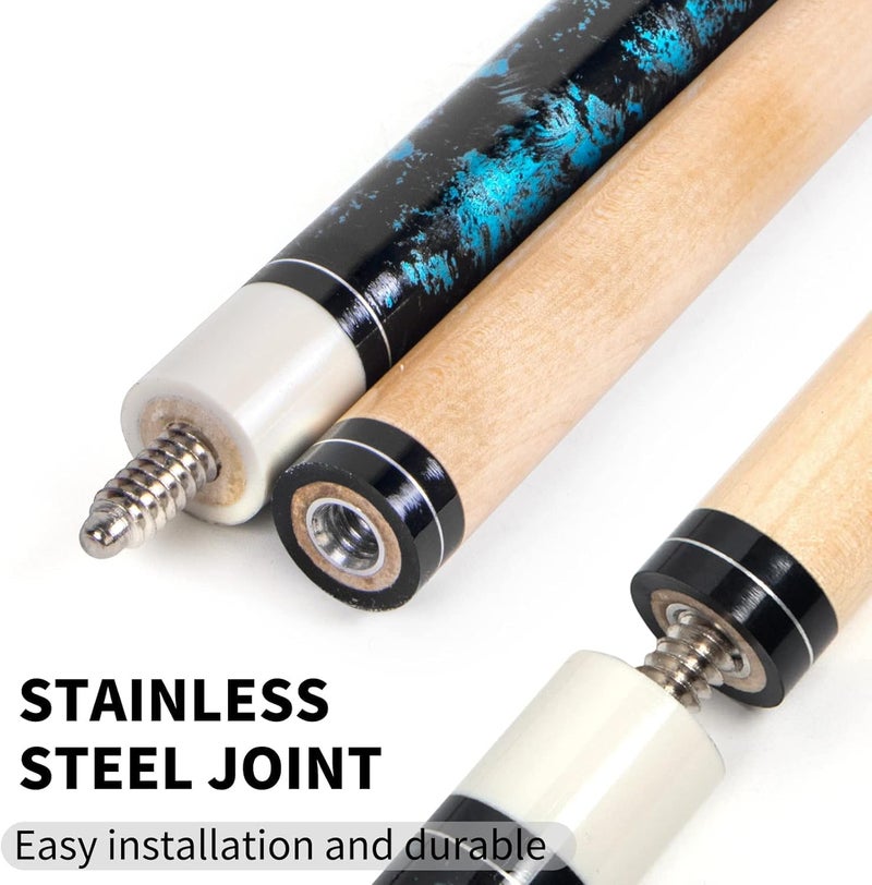 LOTKEY Pool Cue Sticks for Adults,Super Straightened Up 58'' 18 19 20 21 oz Billiard Cues Stick Canadian Maple Tacos De Billar Profesional Set of 4/3/2/1 House Bar Pool Que Table Beginner Pool Queue for Sale - Image 3